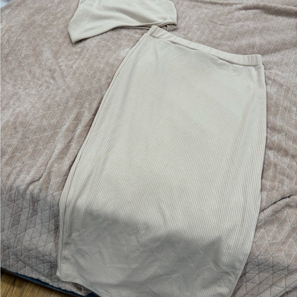 SHEIN Cream Skirt Set